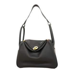 Hermes Hermès Lindy 26 Swift Handbag, Black, K Stamp, 2-Way Bag for Women
